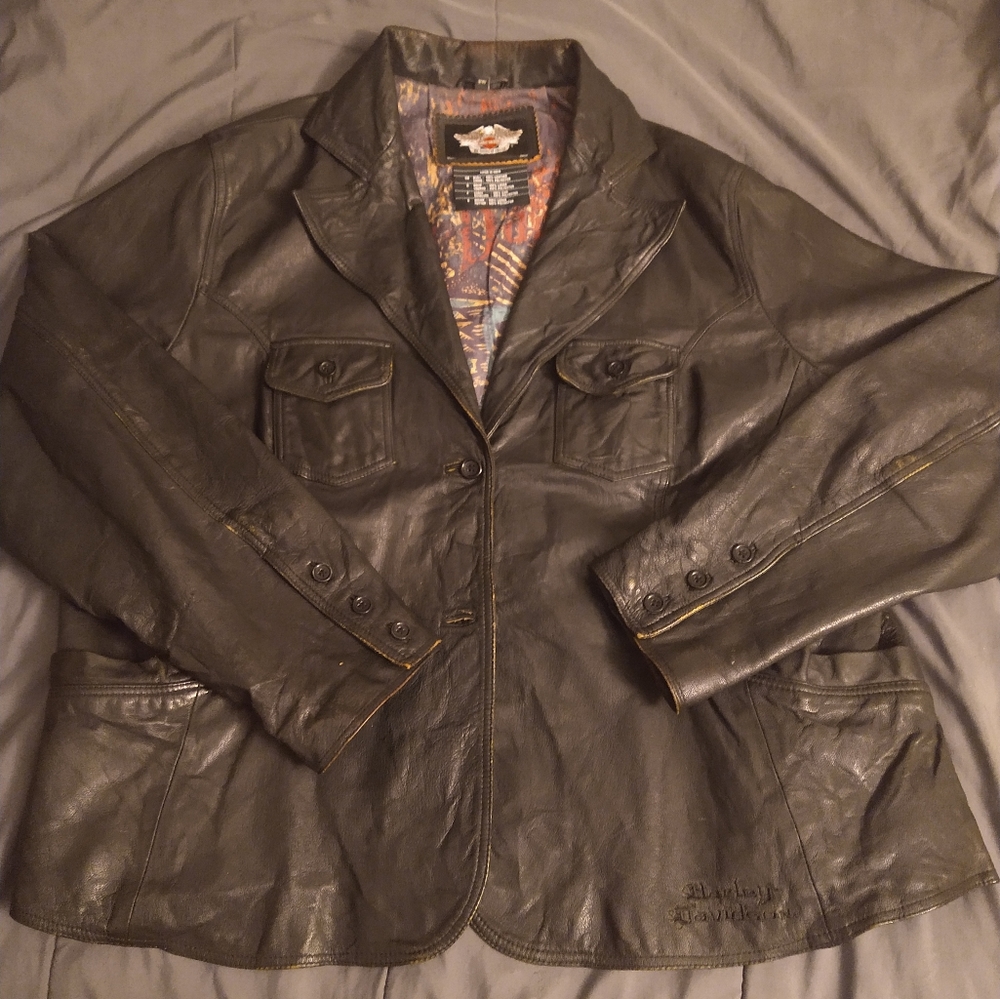 Harley Davidson Leather Jacket. 3W